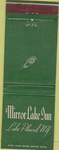 Matchbook Cover - Mirror Lake Inn Lake Placid NY WORN