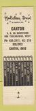 Matchbook Cover - Holiday Inn Canton OH