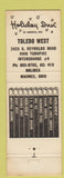 Matchbook Cover - Holiday Inn Toledo OH West Maumee