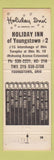Matchbook Cover - Holiday Inn Youngstown OH #1