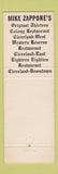 Matchbook Cover - Holiday Inn Mike Zappone's Cleveland OH East
