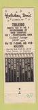 Matchbook Cover - Holiday Inn Toledo OH Perrysburg