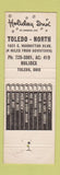 Matchbook Cover - Holiday Inn Toledo OH North