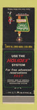 Matchbook Cover - Holiday Inn St Clairsville OH