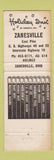 Matchbook Cover - Holiday Inn Zanesville OH