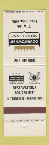 Matchbook Cover - Downtowner Motor Inns Tulsa OK