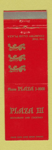 Matchbook Cover - Plaza III Restaurant Kansas City MO