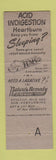 Matchbook Cover - Tums Antacid Gray Hackle Orange Body Fly Fishing Lure