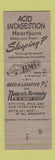 Matchbook Cover - Tums Antacid Col Fuller Fly Fishing Lure