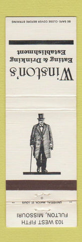 Matchbook Cover - Winston's Restaurant Fulton MO