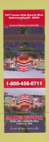Matchbook Cover - Sam's Town Casino Tunica MS