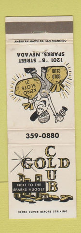 Matchbook Cover - Gold Club Casino Sparks NV