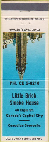 Matchbook Cover - Little Brick Smoke House Ottawa