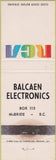 Matchbook Cover - RCA Balcaen Mcbride BC WEAR
