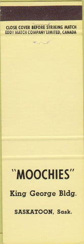 Matchbook Cover - Moochies Saskatoon SK