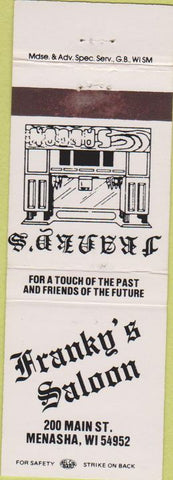 Matchbook Cover - Franky's Saloon Menasha WI