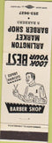 Matchbook Cover - Arlington Market Barber Shop Heights IL?
