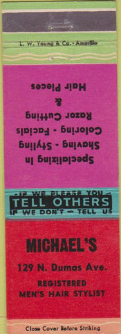 Matchbook Cover - Michael's Air Styles NO TOWN