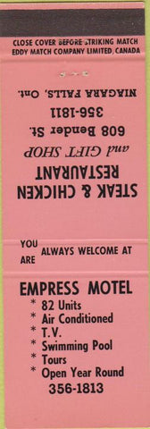 Matchbook Cover - Empress Motel Niagara Falls Canada