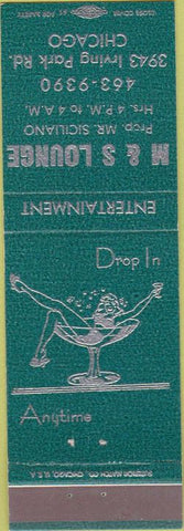 Matchbook Cover - M and S lounge Chicago IL girlie