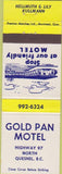 Matchbook Cover - Gold Pan Motel Quesnel BC