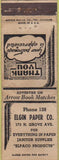 Matchbook Cover - Elgin Paer CO Arrow POOR