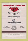 Matchbook Cover - Arkansas Razorbacks Bank Batesville AR Schedule 40 Strike