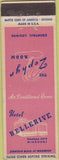 Matchbook Cover - Bellerive Hotel Kansas CityMO