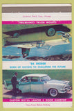 Matchbook Cover - 1956 Dodge EJ Wilson Medina OH WEAR 40 Strike