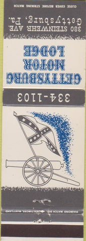 Matchbook Cover - Gettysburg Motor Lodge PA