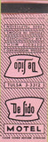 Matchbook Cover - De Lido Motel Detroit MI