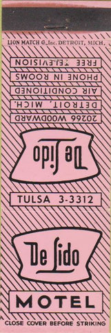 Matchbook Cover - De Lido Motel Detroit MI