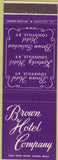 Matchbook Cover - Brown Hotel Co Louisville KY