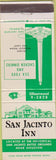 Matchbook Cover - San Jacinto Inn Houston TX