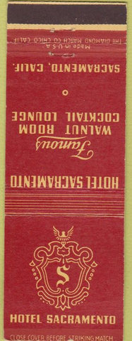 Matchbook Cover - Hotel Sacramento CA