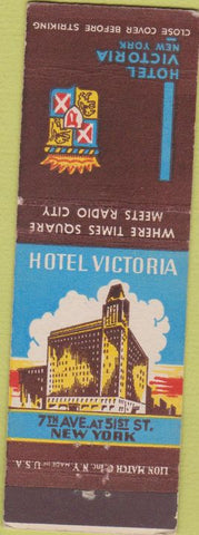 Matchbook Cover - Hotel Victoria New York City