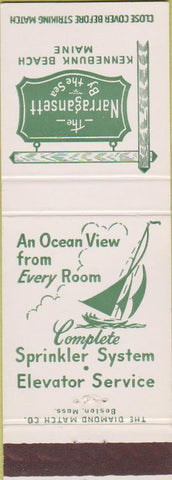 Matchbook Cover - Narragansett by the Sea Kennebunk Beach ME
