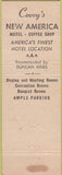 Matchbook Cover - Covey's New America Salt Lake City UT