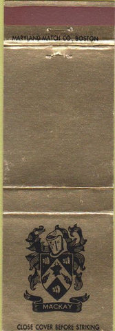 Matchbook Cover - Mackay Funeral Home Newton ME