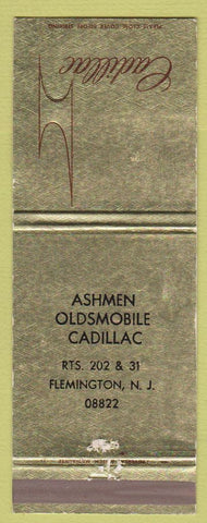 Matchbook Cover - Ashmen Oldsmobile Cadillac Flemington NJ WEAR