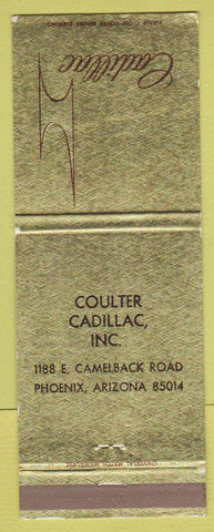 Matchbook Cover - Coulter Cadillac Phoenix AZ