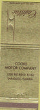 Matchbook Cover - Cooke Cadillac Sarasota FL