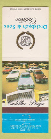 Matchbook Cover - Dreisbach & Sons Cadillac Detroit MI