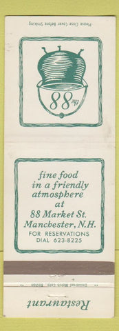 Matchbook Cover - 88 Restaurant Manchester NH WEAR