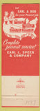 Matchbook Cover - Earl Speer Peanut Broker Albany GA Dallas TX Suffolk VA