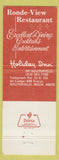 Matchbook Cover - Ronde View Restaurant Holiday Inn Southfield MI