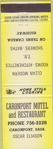 Matchbook Cover - Caronport Motel Caronport SK