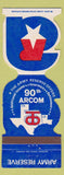 Matchbook Cover - Army Reserve ARCOM TX LA 90th