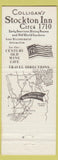 Matchbook Cover - Colligan's Stockton Inn Stockton NJ