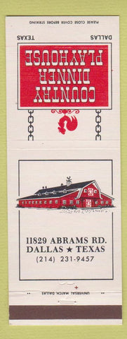 Matchbook Cover - Country Dinner Playhouse Dallas TX